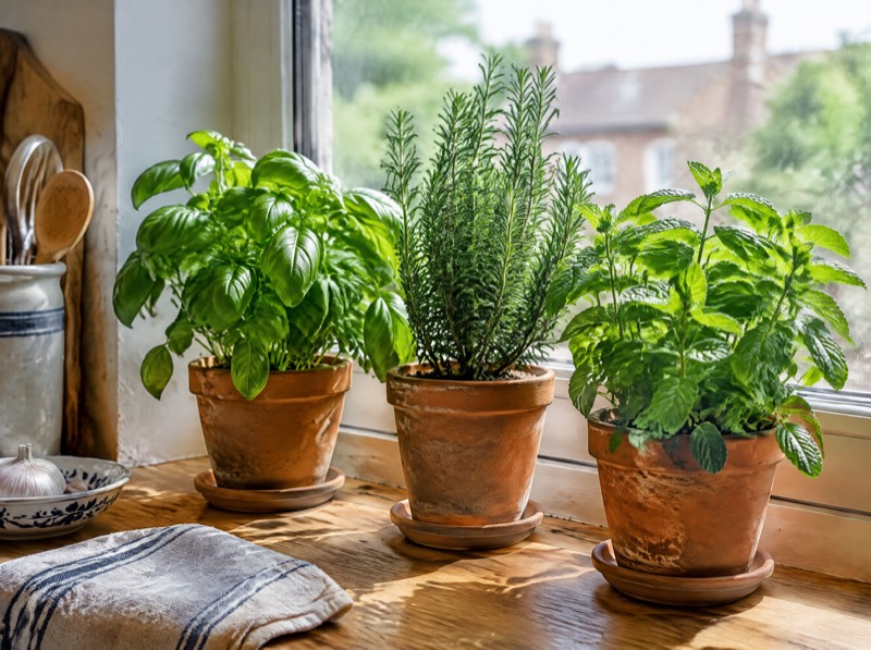 The Kitchen Windowsill Herb Garden
